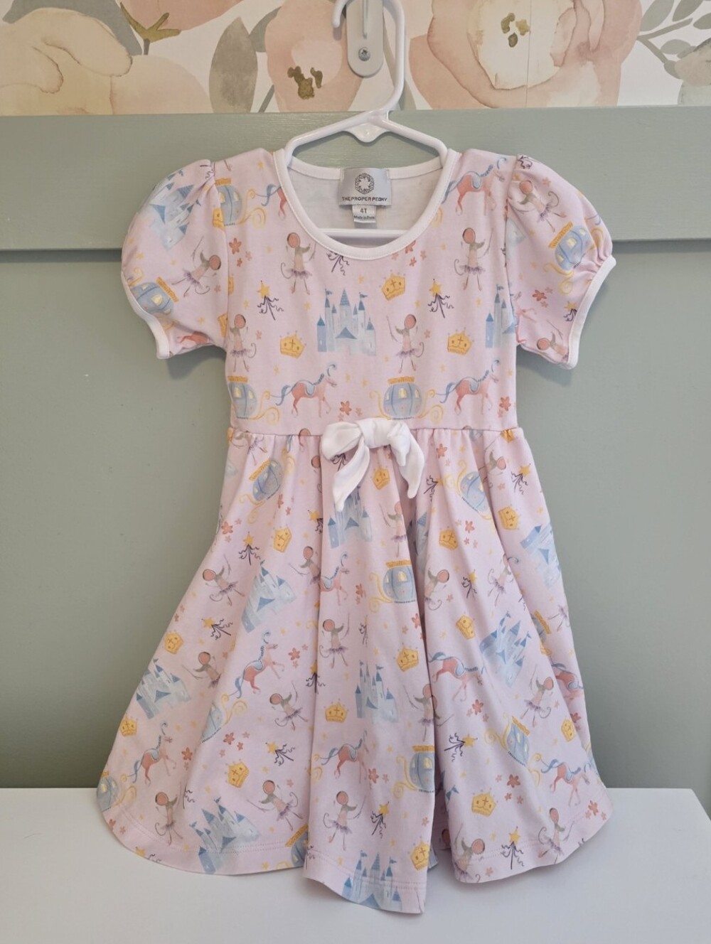 The Proper Peony 4t Pink Princess Castle Disney Inspired Dress Smocked Brand